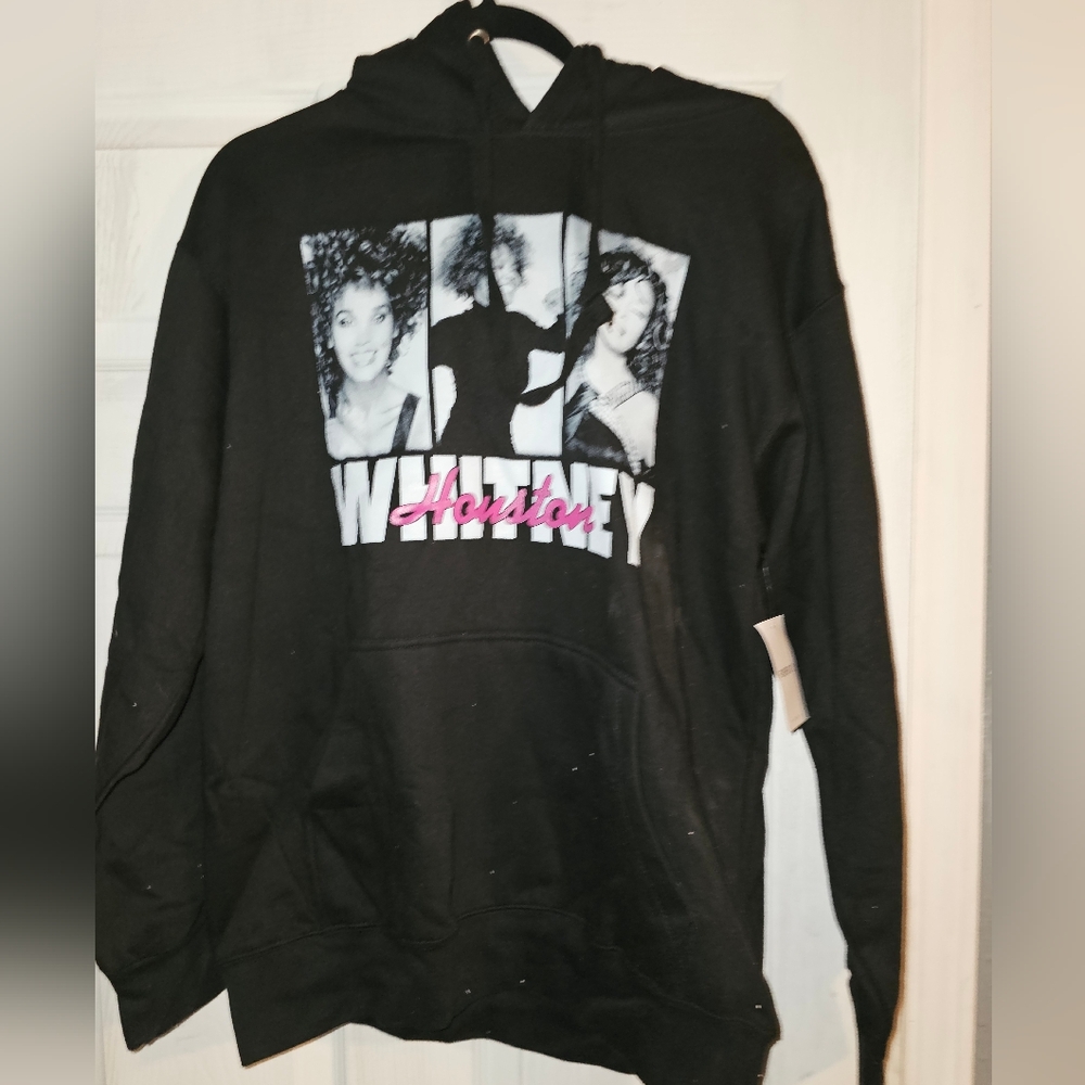 Black Whitney Houston Graphic Hoodie